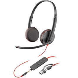 Poly Blackwire 3225 USB-C/A & 3.5 mm Negro